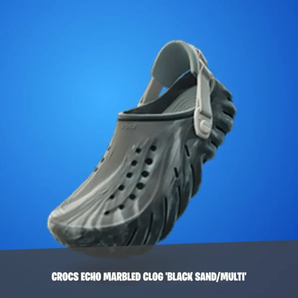 fortnite Crocs Echo Marbled Clog 'Black Sand/Multi' image small size