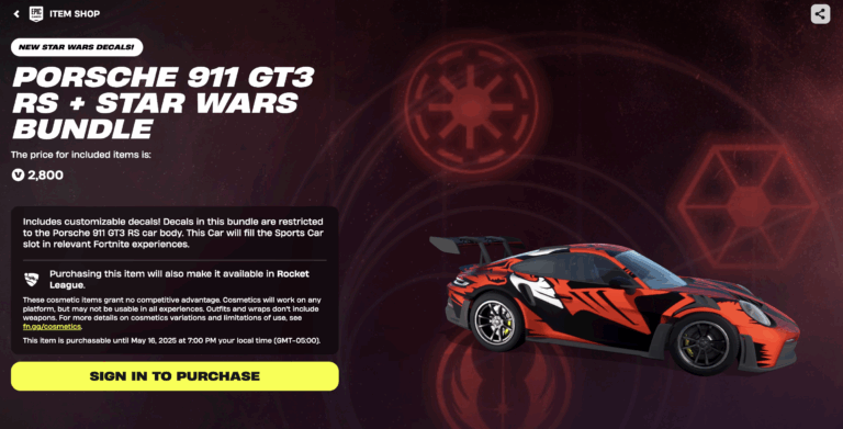 Porsche x Fortnite: The 911 GT3 RS With Star Wars Decals