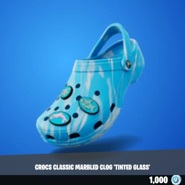 fortnite Crocs Classic Marbled Clog 'Tinted Glass' image small size